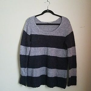 Grey Thick Striped Sweater